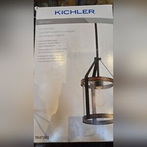 Kichler Barrington Distressed Black Brown Mini Pendant Light